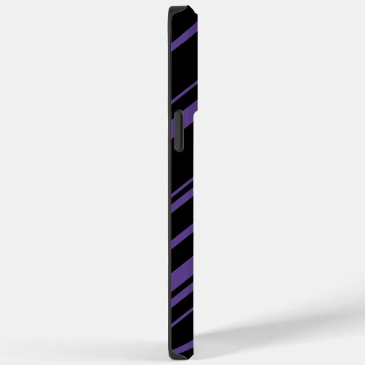 Diagonalen in Paarse en zwart Case-Mate iPhone Case (Achterkant / Rechts)