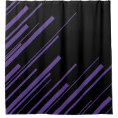 Diagonalen in Paarse en zwart Douchegordijn (Voorkant)