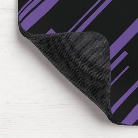 Diagonalen in Paarse en zwart Muismat (Hoek)