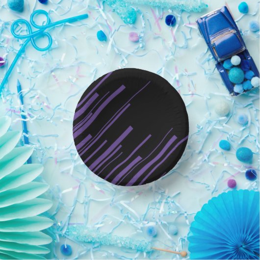 Diagonalen in Paarse en zwart Papieren Kommen (Feest)