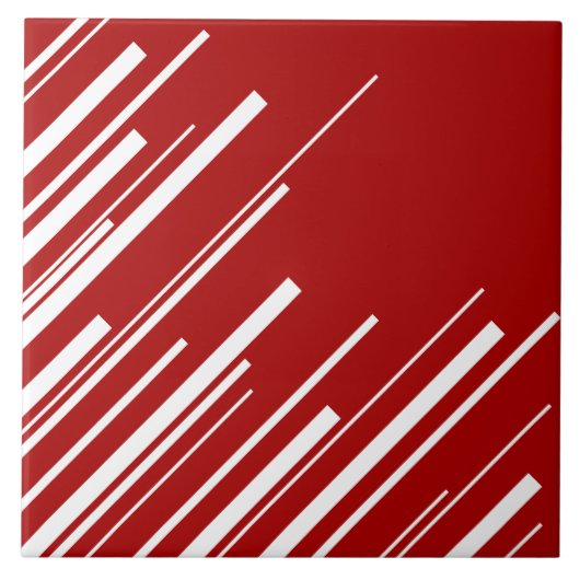 Diagonalen in rood en wit tegeltje (Voorkant)