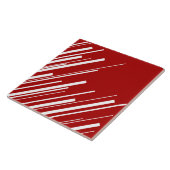Diagonalen in rood en wit tegeltje (Zijkant)