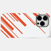 Diagonalen in Sinaasappel en wit Case-Mate iPhone Case (Achterkant (horizontaal))