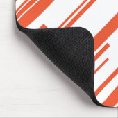 Diagonalen in Sinaasappel en wit Muismat (Hoek)