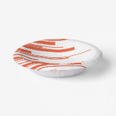 Diagonalen in Sinaasappel en wit Papieren Kommen (Gebogen)