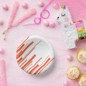 Diagonalen in Sinaasappel en wit Papieren Kommen (Feest)