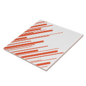 Diagonalen in Sinaasappel en wit Tegeltje (Zijkant)