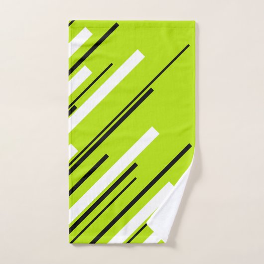 Diagonalen - Lime Green Bad Handdoek (Handdoek)