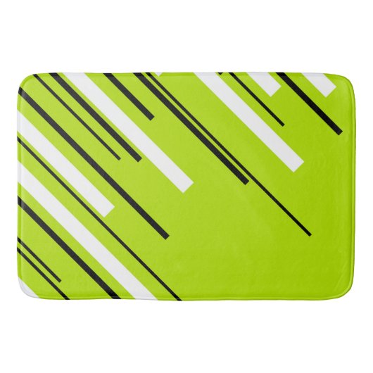Diagonalen - Lime Green Badmat (Voorkant)