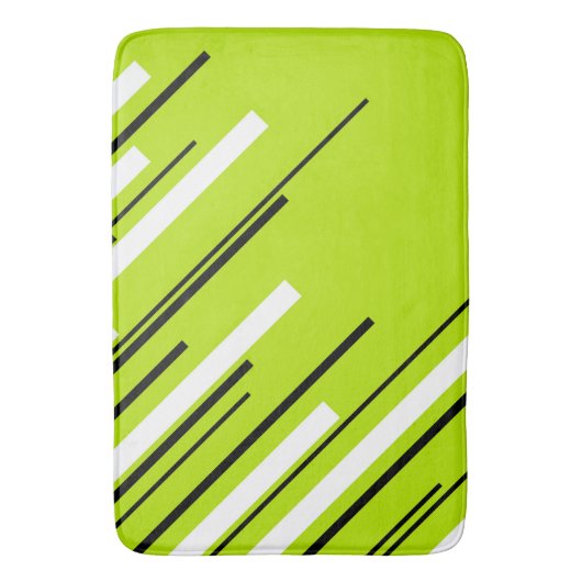 Diagonalen - Lime Green Badmat (Voorkant Verticaal)