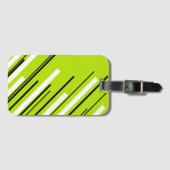 Diagonalen - Lime Green Bagagelabel (Voorkant (horizontaal))