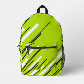 Diagonalen - Lime Green Bedrukte Rugzak (Voorkant)