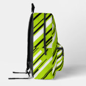 Diagonalen - Lime Green Bedrukte Rugzak (Links)