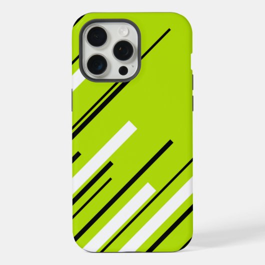 Diagonalen - Lime Green iPhone Hoesje (Achterkant)