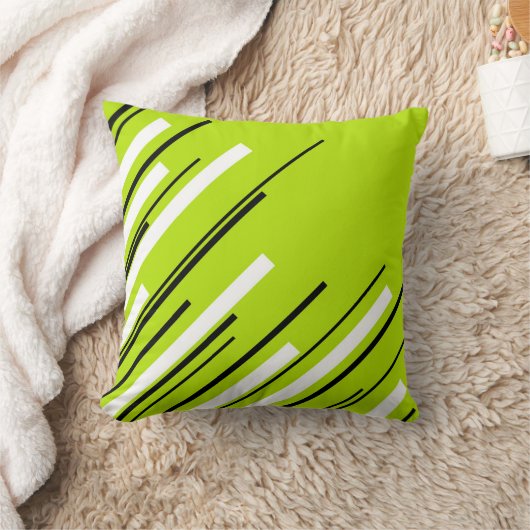 Diagonalen - Lime Green Kussen (Deken)