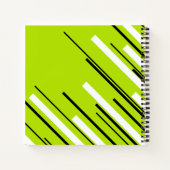Diagonalen - Lime Green Notitieboek (Achterkant)