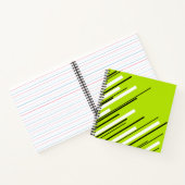 Diagonalen - Lime Green Notitieboek (Binnen)