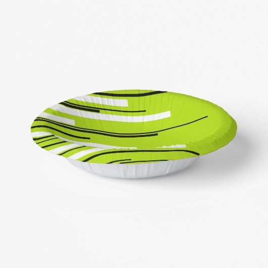Diagonalen - Lime Green Papieren Kommen (Gebogen)