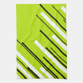 Diagonalen - Lime Green Theedoek (Verticaal)
