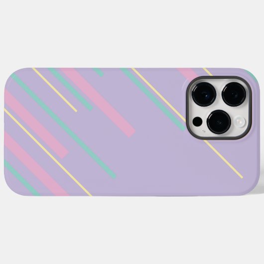 Diagonalen - Pastel Roze, Geel, Paarse en Groen Case-Mate iPhone Case (Achterkant (horizontaal))