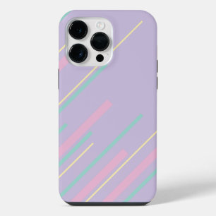 Diagonalen - Pastel Roze, Geel, Paarse en Groen iPhone 14 Pro Max Hoesje