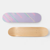 Diagonalen - Pastel Roze, Geel, Paarse en Groen Persoonlijk Skateboard (Horizontaal)