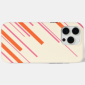Diagonalen - Roze, Oranje en Crème Case-Mate iPhone Case (Achterkant (horizontaal))