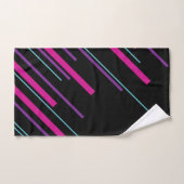 Diagonalen - Roze, Paars, blauw en zwart Bad Handdoek (Handdoek)