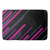 Diagonalen - Roze, Paars, blauw en zwart Badmat (Voorkant)