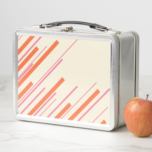 Diagonals - Roze, Sinaasappel en Crème (In situ)