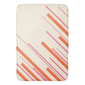 Diagonals - Roze, Sinaasappel en Crème Badmat (Voorkant Verticaal)