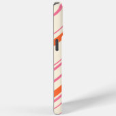 Diagonals - Roze, Sinaasappel en Crème Case-Mate iPhone Case (Achterkant / Rechts)