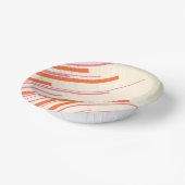 Diagonals - Roze, Sinaasappel en Crème Papieren Kommen (Gebogen)