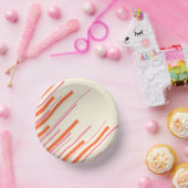 Diagonals - Roze, Sinaasappel en Crème Papieren Kommen (Feest)