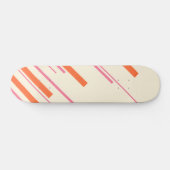 Diagonals - Roze, Sinaasappel en Crème Persoonlijk Skateboard (Horizontaal)