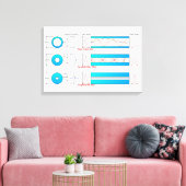 Diagram Grafiek Optische vezeltypen multimode Canvas Afdruk (Insitu (Woonkamer))