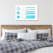 Diagram Grafiek Optische vezeltypen multimode Canvas Afdruk (Insitu (Slaapkamer))
