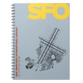Diagram-notebook van San Francisco Airport (SFO) Notitieboek (Voorkant)