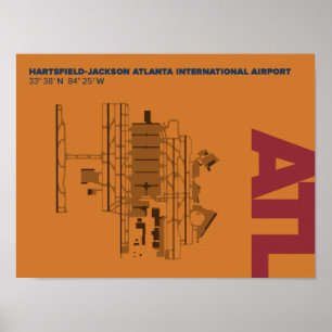 Diagram-Poster Atlanta Airport (ATL) Poster