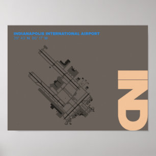 Diagram Poster luchthaven Indianapolis (IND)