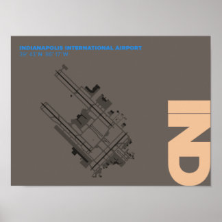 Diagram Poster luchthaven Indianapolis (IND)