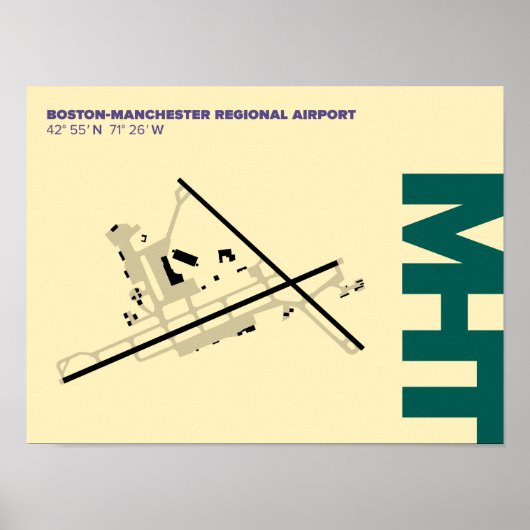Diagram-Poster Manchester Airport (MHT) Poster (Voorkant)