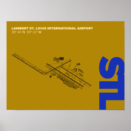 Diagram-Poster St. Louis Airport (SBL) Poster (Voorkant)
