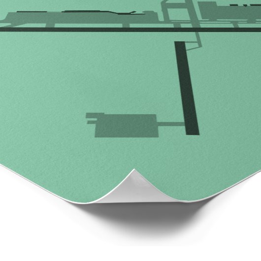 Diagram-Poster van de luchthaven Raleigh-Durham (R Poster (Hoek)