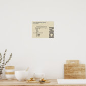 Diagram-Poster van de luchthaven van Kansas (MCI) Poster (Keuken)