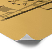 Diagram-Poster van de luchthaven van Milwaukee (MK Poster (Hoek)