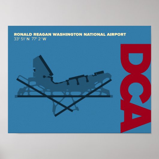 Diagram-Poster van de nationale luchthaven Reagan  Poster (Voorkant)