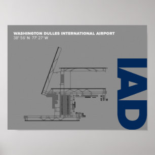 Diagram-Poster Washington Dulles Airport (IAD) Poster