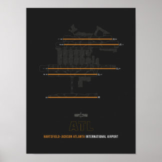 Diagram van ATL - Atlanta Airport Poster