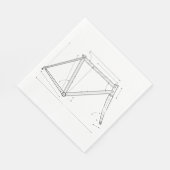 Diagram van de geometrie van een fietsframe  servet (Hoek)